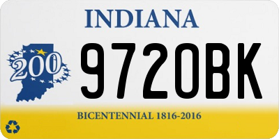 IN license plate 972OBK