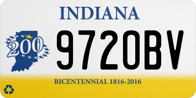 IN license plate 972OBV