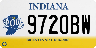 IN license plate 972OBW
