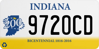 IN license plate 972OCD