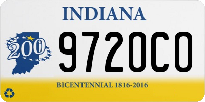 IN license plate 972OCO