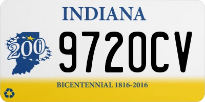 IN license plate 972OCV