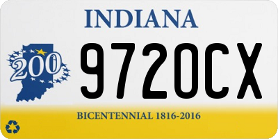 IN license plate 972OCX