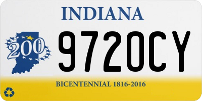 IN license plate 972OCY