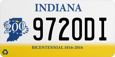 IN license plate 972ODI