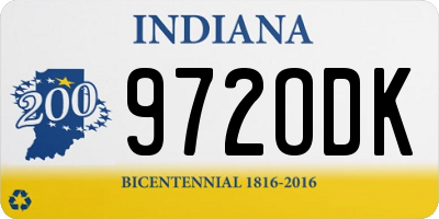 IN license plate 972ODK