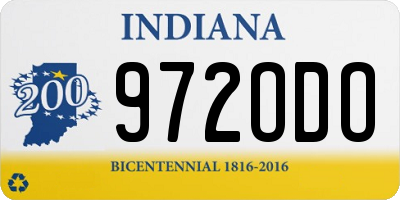 IN license plate 972ODO