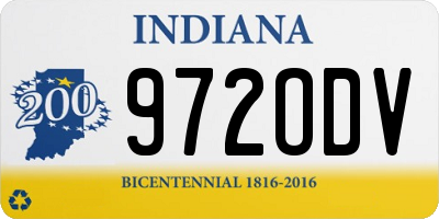 IN license plate 972ODV