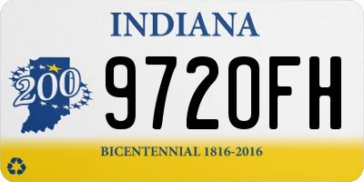 IN license plate 972OFH