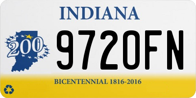 IN license plate 972OFN