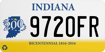 IN license plate 972OFR