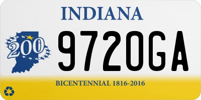 IN license plate 972OGA