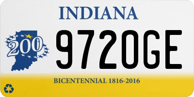 IN license plate 972OGE