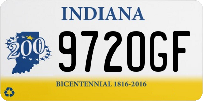 IN license plate 972OGF
