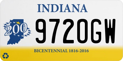 IN license plate 972OGW