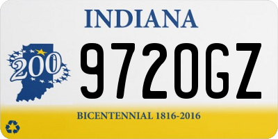 IN license plate 972OGZ