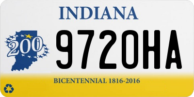 IN license plate 972OHA