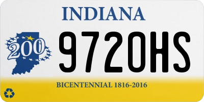 IN license plate 972OHS