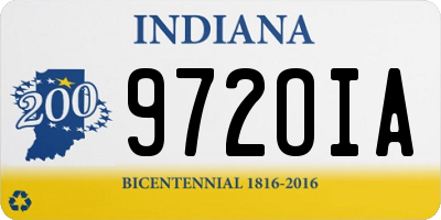 IN license plate 972OIA