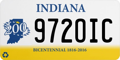 IN license plate 972OIC