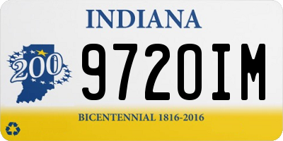 IN license plate 972OIM