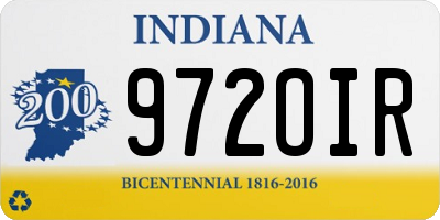 IN license plate 972OIR