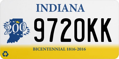 IN license plate 972OKK
