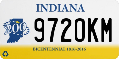 IN license plate 972OKM
