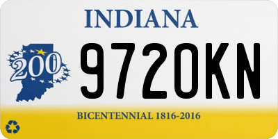 IN license plate 972OKN