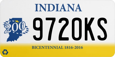 IN license plate 972OKS