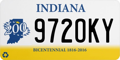 IN license plate 972OKY