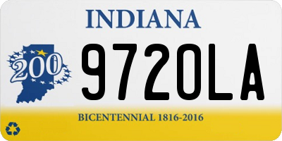 IN license plate 972OLA