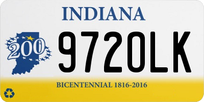 IN license plate 972OLK