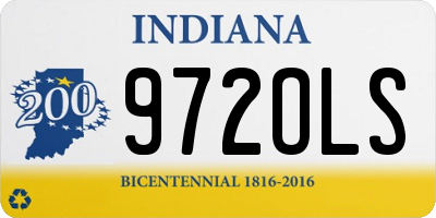 IN license plate 972OLS