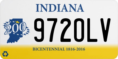 IN license plate 972OLV