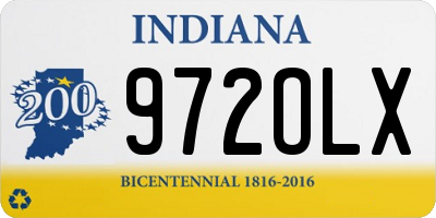 IN license plate 972OLX