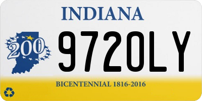 IN license plate 972OLY