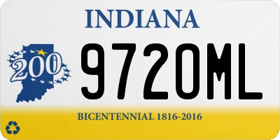 IN license plate 972OML