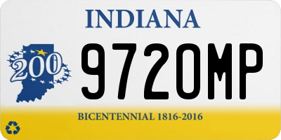 IN license plate 972OMP
