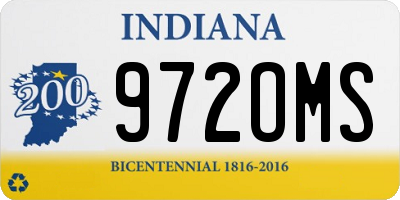 IN license plate 972OMS