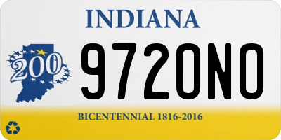 IN license plate 972ONO