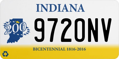 IN license plate 972ONV