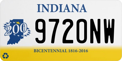 IN license plate 972ONW