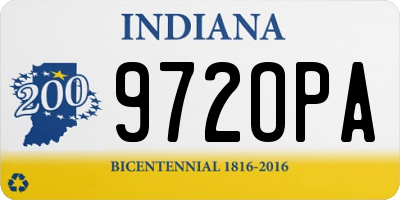 IN license plate 972OPA