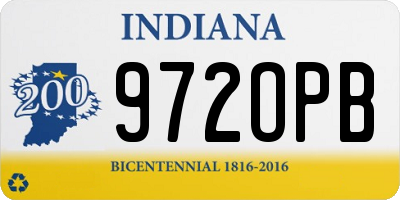 IN license plate 972OPB