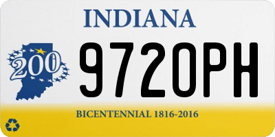 IN license plate 972OPH
