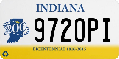 IN license plate 972OPI