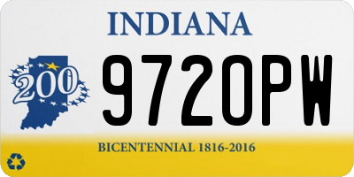 IN license plate 972OPW