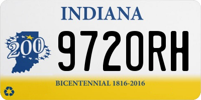 IN license plate 972ORH