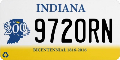 IN license plate 972ORN